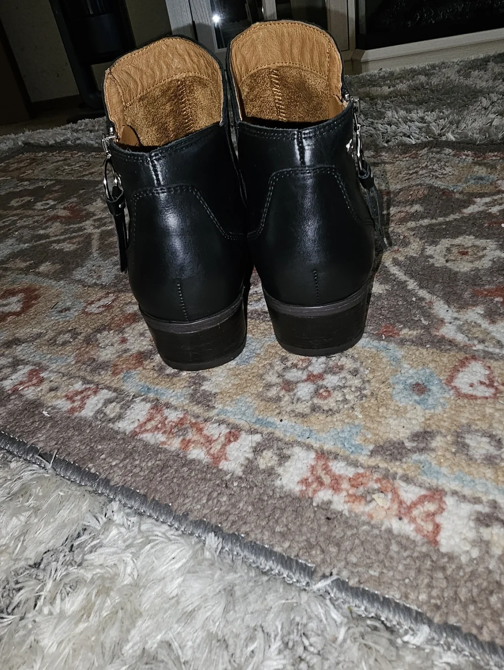 PIKOLINOS 'Daroca' Gorgeous Black Zip Ankle Boots Size 10.5-11/41 Pre-owned!